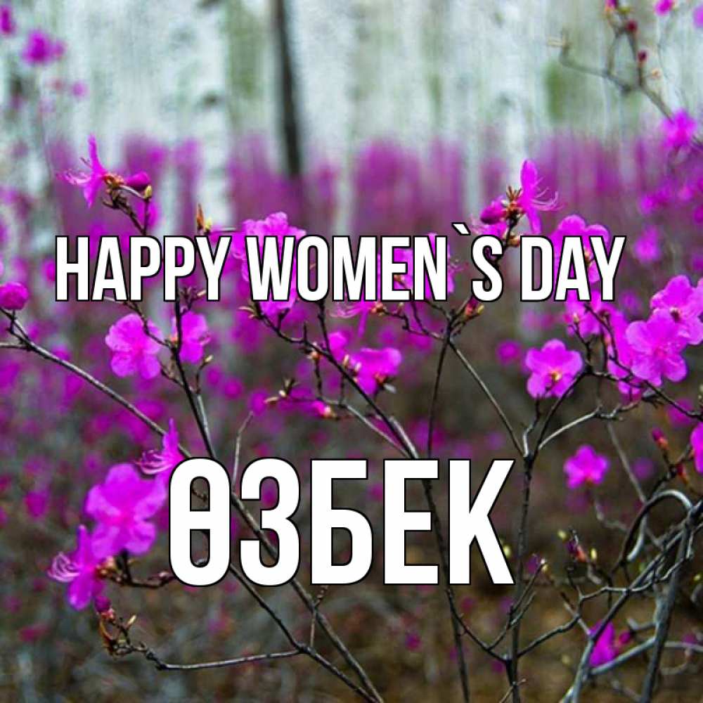 Greetings card с именем, ӨЗБЕК happy women`s day дикие цветы Greetings with text for free download 